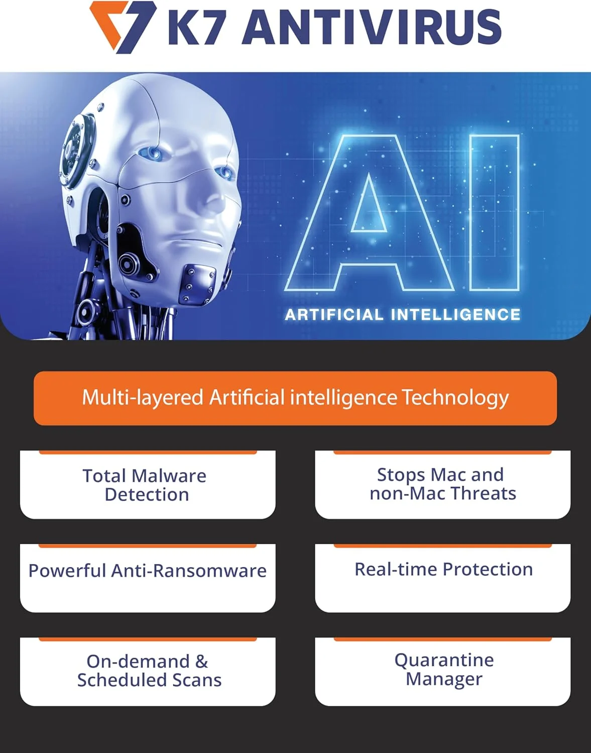 آنتی ویروس K7 برای مک 2025 | 1 کاربر، 1 سال | نرم افزار آنتی ویروس، اسکن خودکار، محافظت لحظه ای در برابر تهدیدها آنتی ویروس K7 برای مک 2025 | 1 کاربر، 1 سال | نرم افزار آنتی ویروس، اسکن خودکار، محافظت لحظه ای در برابر تهدیدها