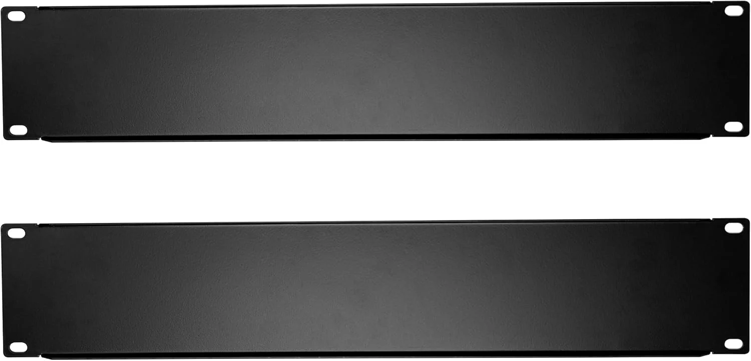 پنل رک خالی 2U برای محفظه رک مونت 19 اینچی و کابینت های شبکه (مشکی، 2 عددی)