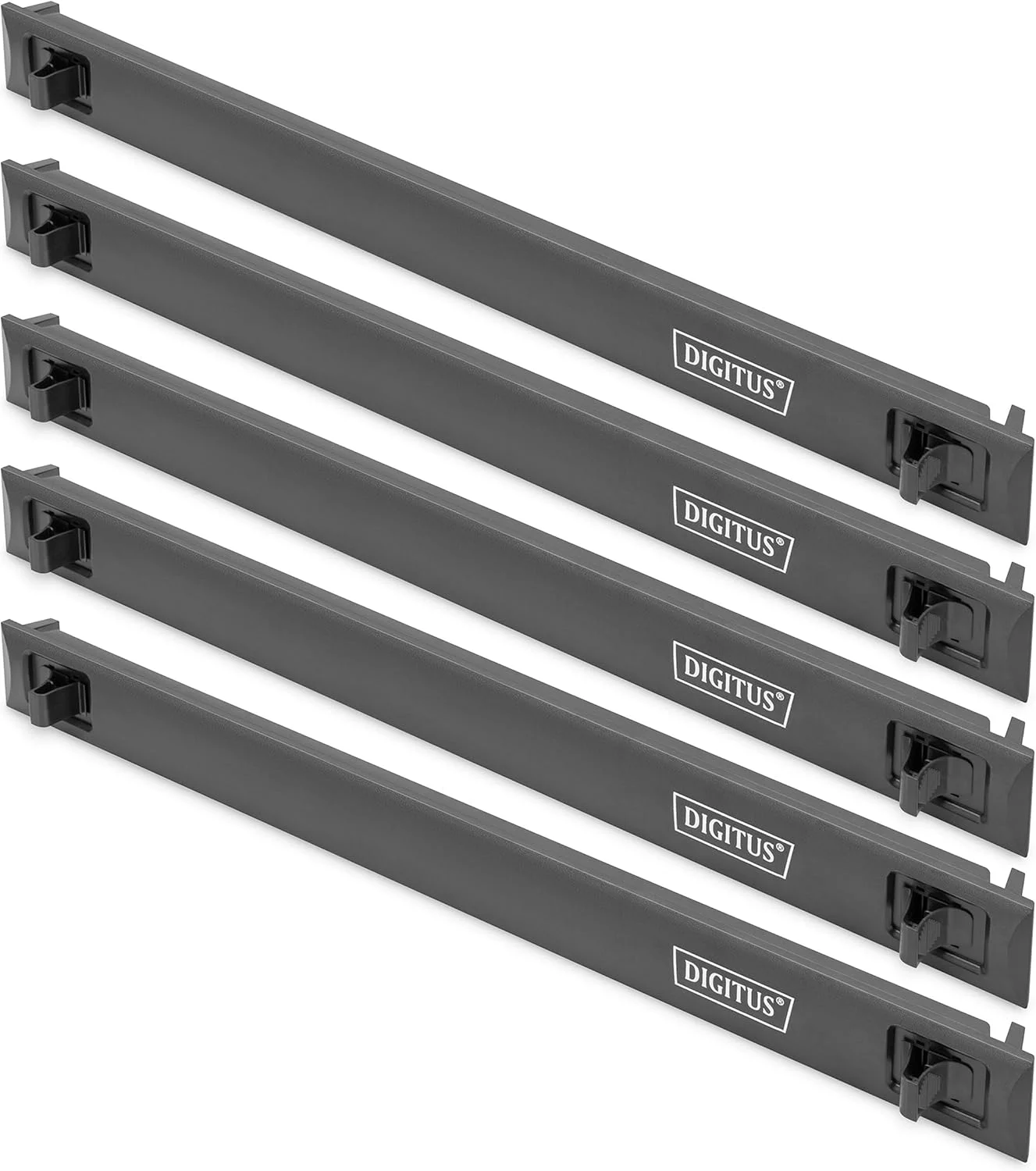 دیجیتوس DN-97651-19" پوشش خالی - پوشش 1U - بسته 5 عددی - پنل برای رک شبکه 19 اینچی، رک سرور - مکانیزم ضربه ای - پلاستیک ABS - مشکی