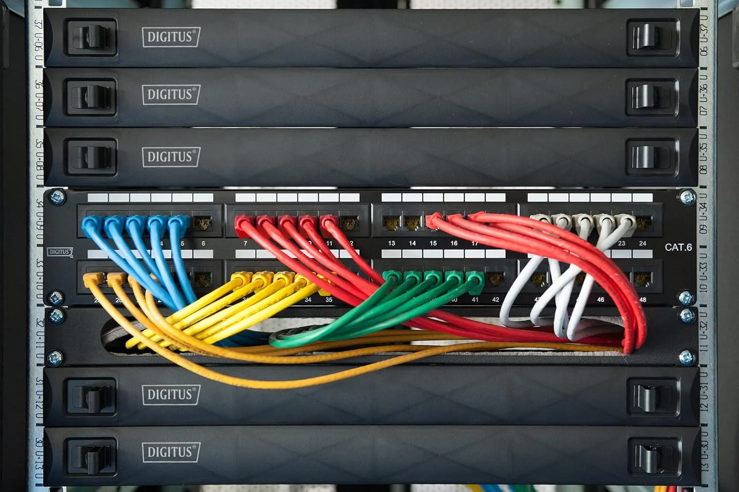 دیجیتوس DN-97651-19" پوشش خالی - پوشش 1U - بسته 5 عددی - پنل برای رک شبکه 19 اینچی، رک سرور - مکانیزم ضربه ای - پلاستیک ABS - مشکی