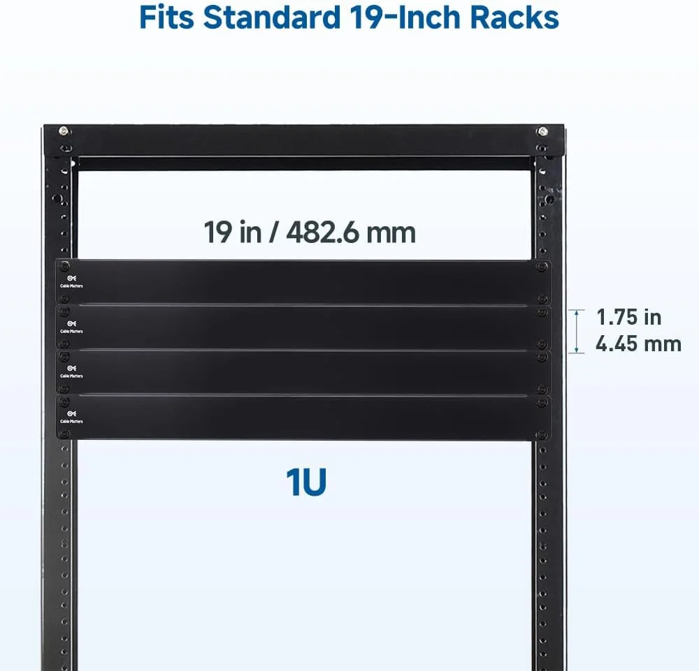 پنل های خالی 1U Cable Matters، بسته 2 عددی، پنل فاصله دهنده رک 1U برای کابینت رک سرور 19 اینچی، مشکی پنل های خالی 1U Cable Matters، بسته 2 عددی، پنل فاصله دهنده رک 1U برای کابینت رک سرور 19 اینچی، مشکی