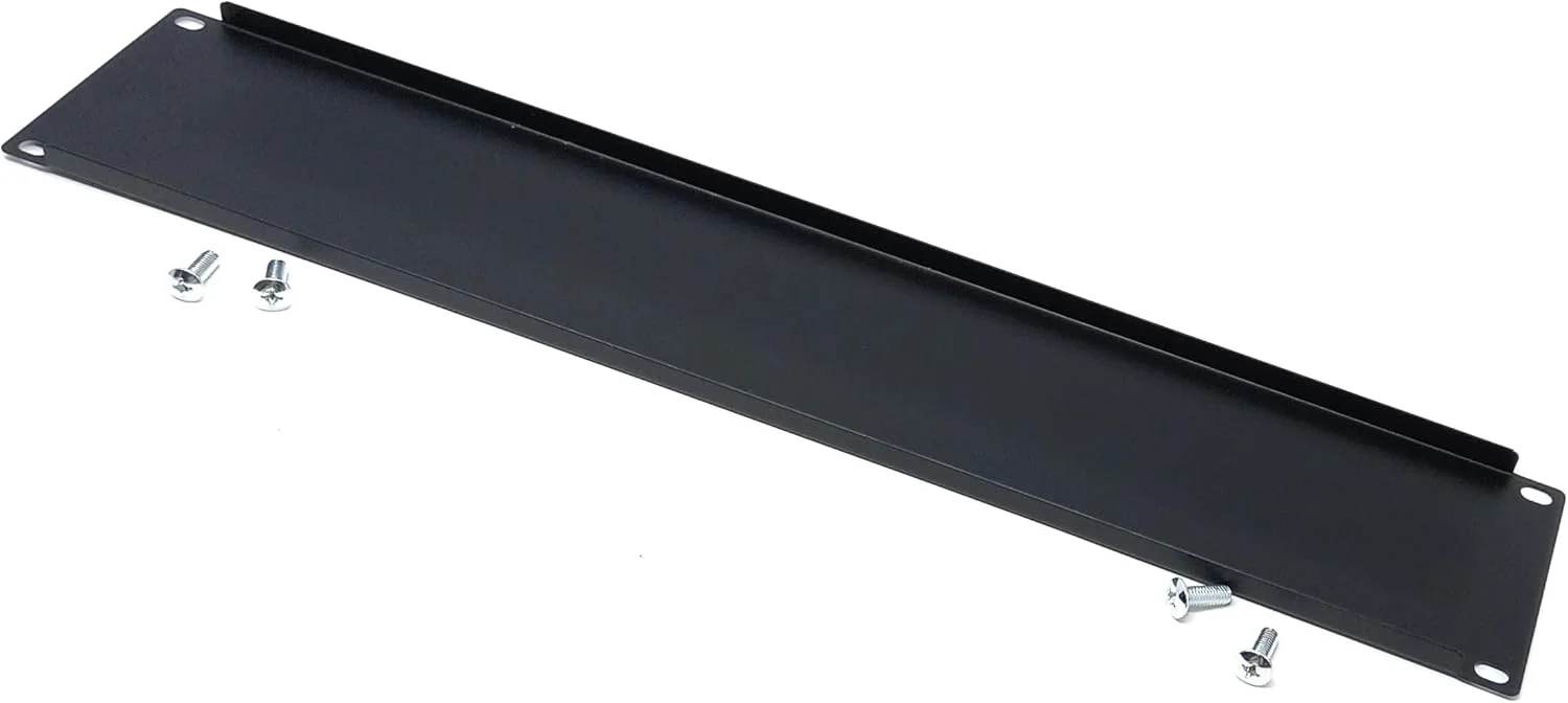 پنل خالی 2U درات برای رک 19 اینچی - پنل پوشاننده رک برای رک های سرور/شبکه، محفظه ها و کابینت ها، شامل پیچ (1، 2U)
