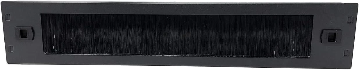 صفحه پوشاننده رک 19 اینچی 2U فولادی اینفیترونیک مدل INSIRB112BRUSH به همراه نوار برس دار کابینت شبکه (نصب بدون ابزار) (2U با نوار برس دار)