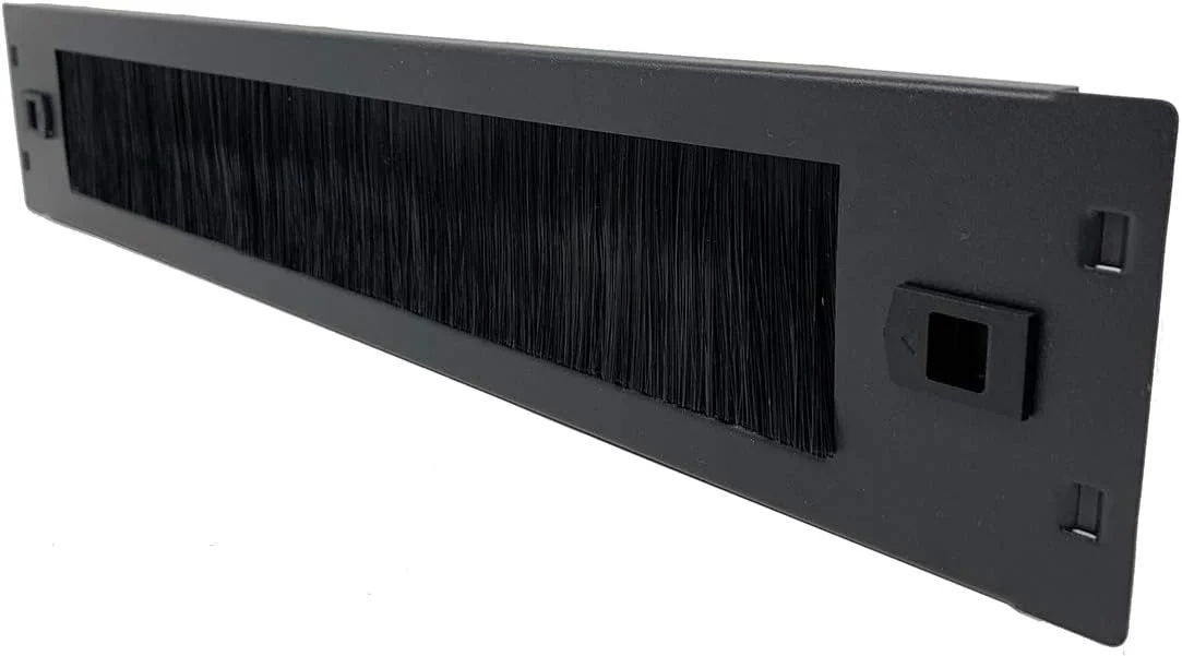 صفحه پوشاننده رک 19 اینچی 2U فولادی اینفیترونیک مدل INSIRB112BRUSH به همراه نوار برس دار کابینت شبکه (نصب بدون ابزار) (2U با نوار برس دار)