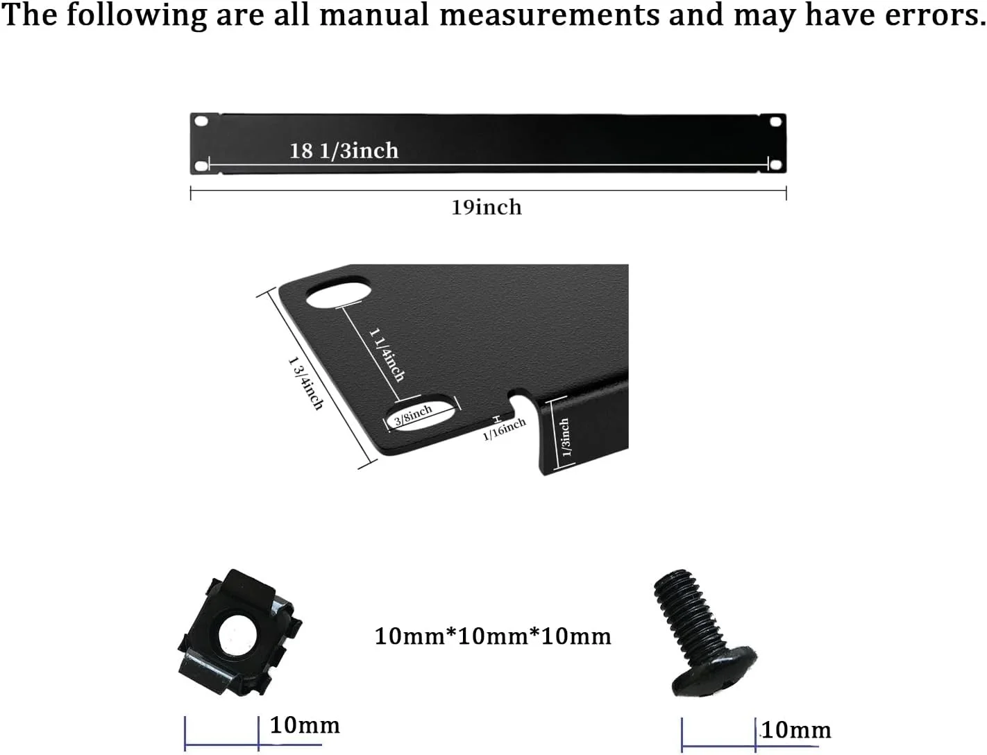 بسته چهارتایی پنل خالی 1U هریسون، پنل پوشاننده، پنل فلزی برای رک سرور 19 اینچی، مشکی
