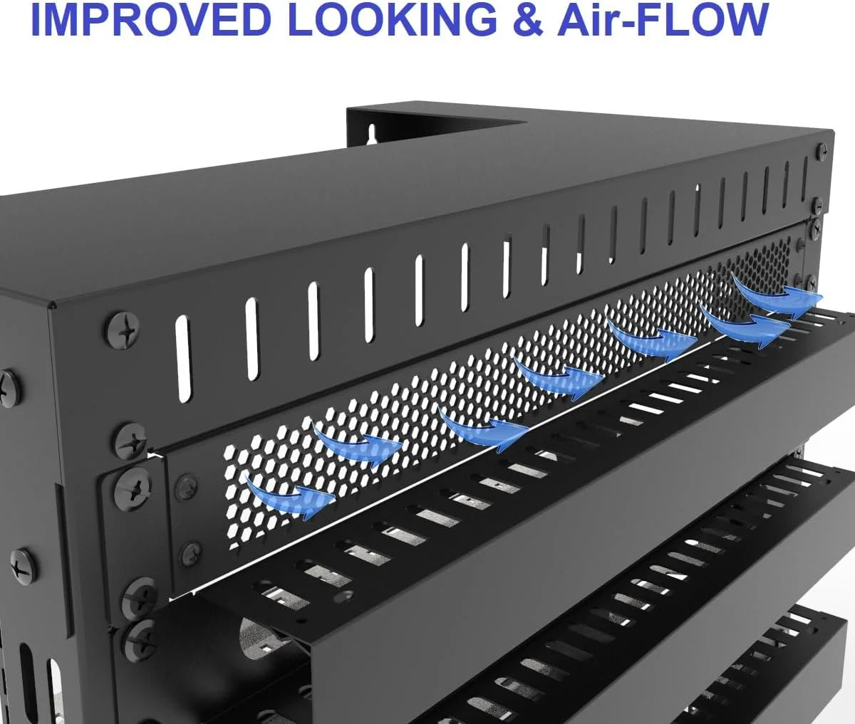 پنل پانچ دار لولایی 1U Jingchengmei - پنل فاصله دهنده 1U نصب رک فولادی برای محفظه رک شبکه 19 اینچی یا رک سرور، مشکی پنل پانچ دار لولایی 1U Jingchengmei - پنل فاصله دهنده 1U نصب رک فولادی برای محفظه رک شبکه 19 اینچی یا رک سرور، مشکی