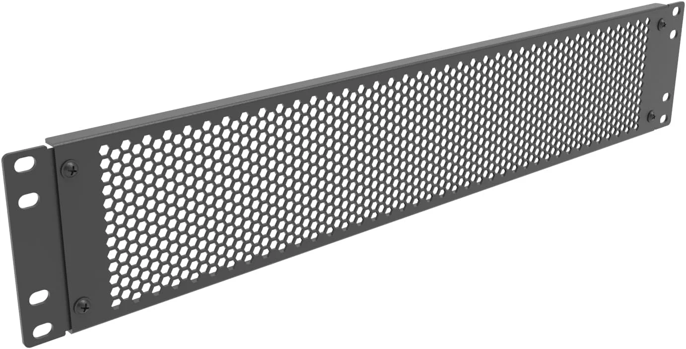پنل خالی سوراخ دار 2U Jingchengmei - پنل جدا شده فاصله دهنده 2U نصب رک فولادی برای محفظه رک شبکه یا سرور 19 اینچی مشکی