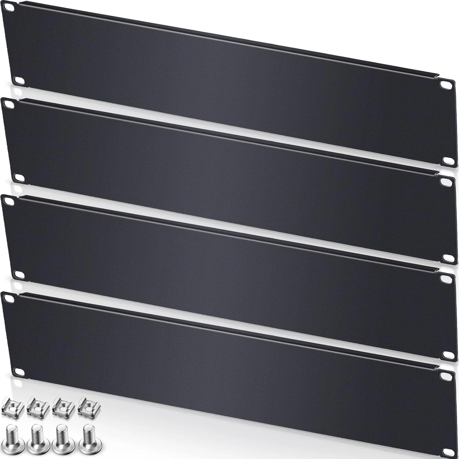 Leinuosen بسته 10 عددی پنل خالی رک 2U، فیلر فلزی نصب رک، پنل تخت فلزی جدا شده برای کابینت یا محفظه رک سرور 19 اینچی