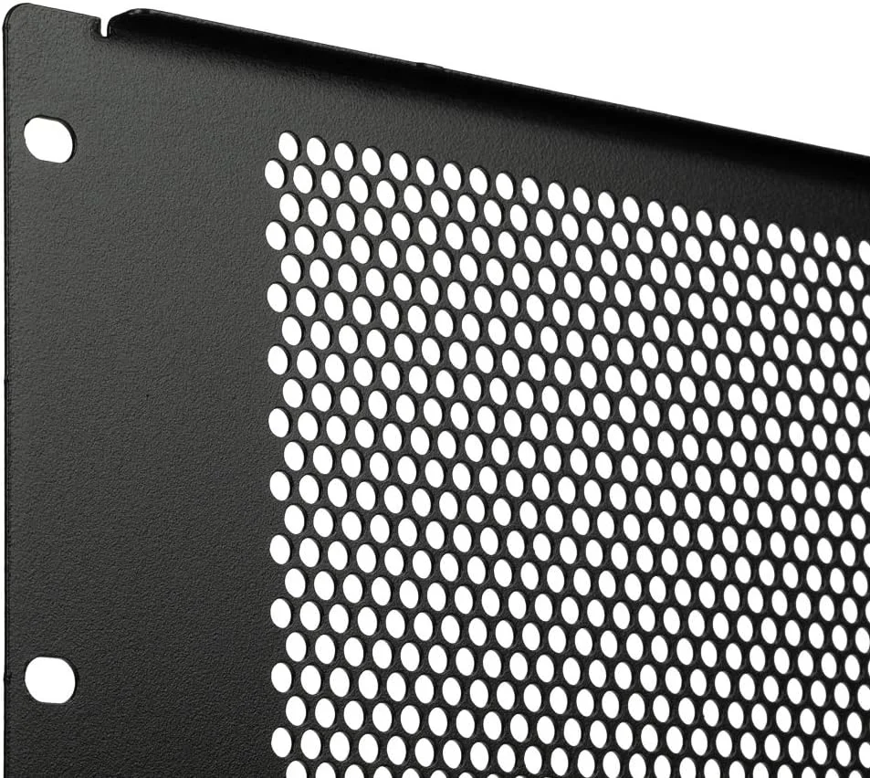 صفحه پوشاننده ۴ یونیت رک NavePoint با تهویه برای رک شبکه سرور ۱۹ اینچی یا کابینت، مشکی