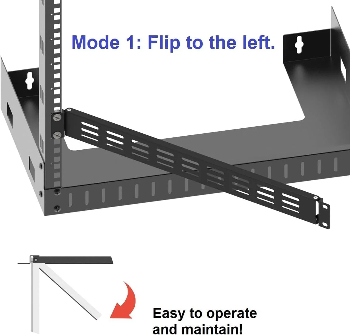 پنل فاصله گذار تهویه دار لولایی 1U برای رک سرور 19 اینچی یا کابینت شبکه (پنل خالی 1U تهویه دار)
