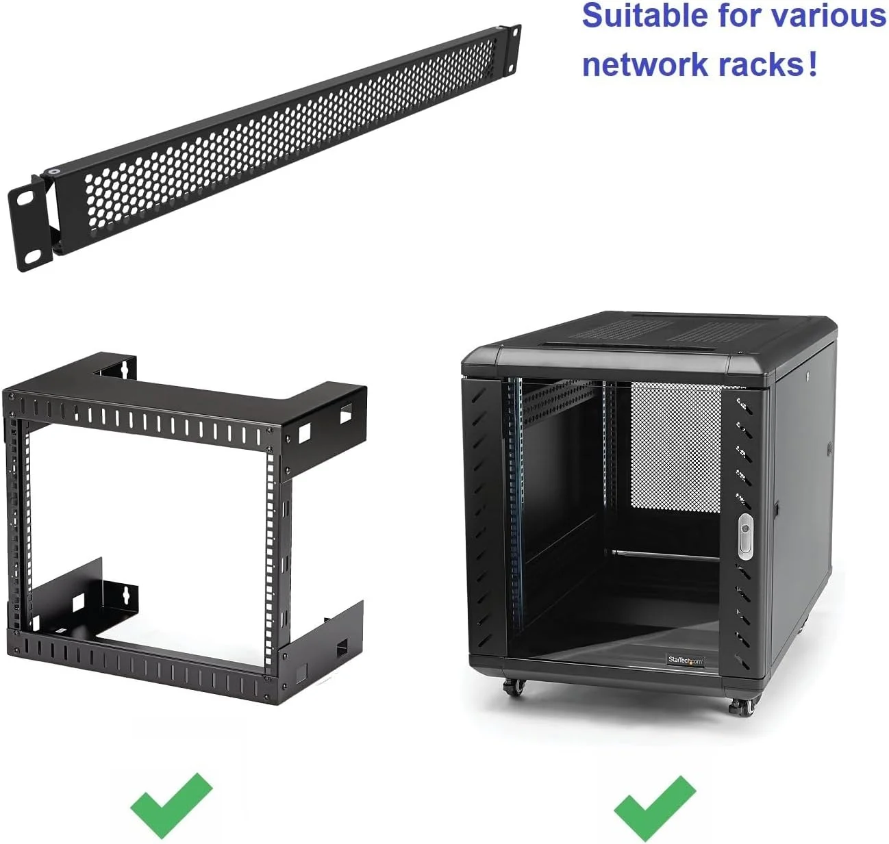پنل قفسه ای سوراخ دار لولایی 1U برای محفظه قفسه سرور 19 اینچی یا کابینت شبکه (1UBPVented)