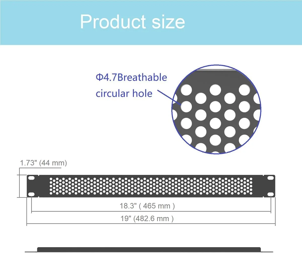 پنج عدد پنل تهویه 1U - پنل فاصله دهنده فلزی برای رک سرور 19 اینچی، مشکی پنج عدد پنل تهویه 1U - پنل فاصله دهنده فلزی برای رک سرور 19 اینچی، مشکی