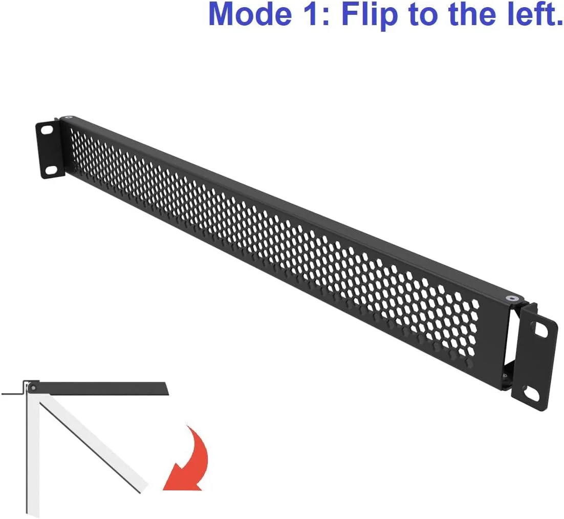 پنل قفسه ای سوراخ دار لولایی 1U برای محفظه قفسه سرور 19 اینچی یا کابینت شبکه (1UBPVented)