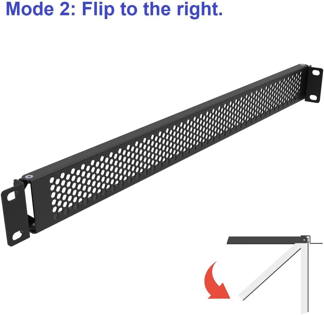 پنل قفسه ای سوراخ دار لولایی 1U برای محفظه قفسه سرور 19 اینچی یا کابینت شبکه (1UBPVented)