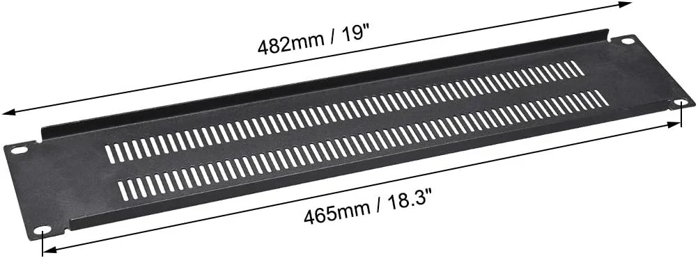 پنل فاصله دهنده قفسه خالی 2U با تهویه برای محفظه یا کابینت قفسه شبکه سرور 19 اینچی