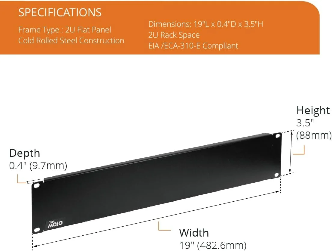 پنل خالی 2U Tecmojo، صفحه نصب رک برای رک سرور 19 اینچی، رک شبکه، محفظه ها و کابینت ها، جامد، مشکی (بسته 2 عددی) پنل خالی 2U Tecmojo، صفحه نصب رک برای رک سرور 19 اینچی، رک شبکه، محفظه ها و کابینت ها، جامد، مشکی (بسته 2 عددی)