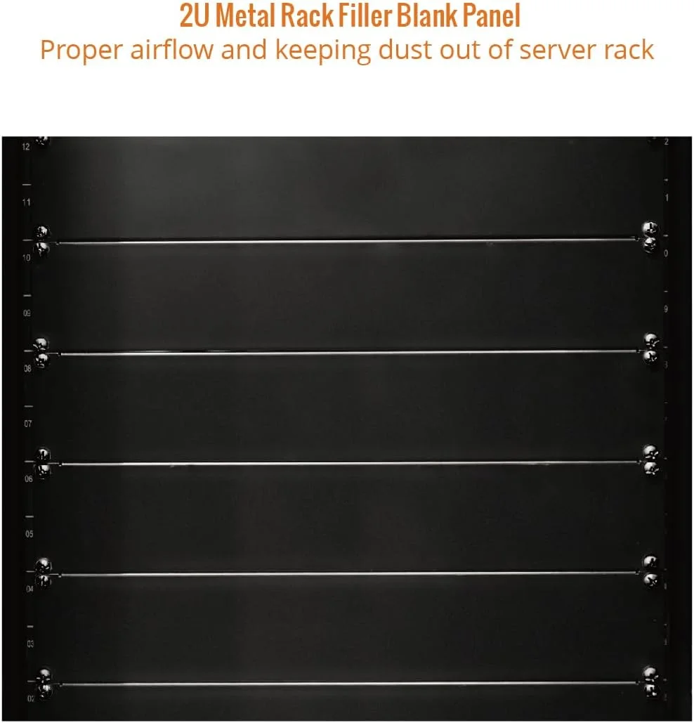 پنل خالی 2U Tecmojo، صفحه نصب رک برای رک سرور 19 اینچی، رک شبکه، محفظه ها و کابینت ها، جامد، مشکی (بسته 2 عددی) پنل خالی 2U Tecmojo، صفحه نصب رک برای رک سرور 19 اینچی، رک شبکه، محفظه ها و کابینت ها، جامد، مشکی (بسته 2 عددی)