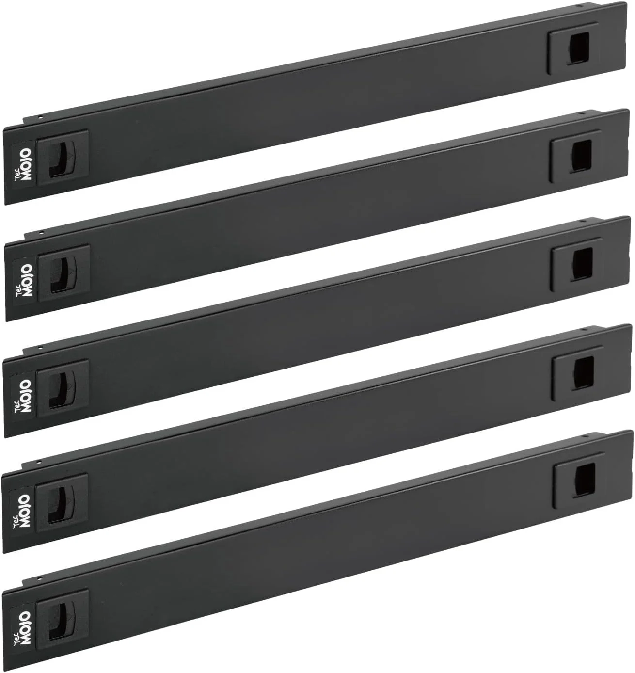 پنل خالی 1U Tecmojo، بسته 5 عددی، پنل خالی رک فولادی نورد سرد، صفحه نصب رک برای محفظه رک سرور 19 اینچی یا کابینت شبکه، نصب بدون ابزار، مشکی