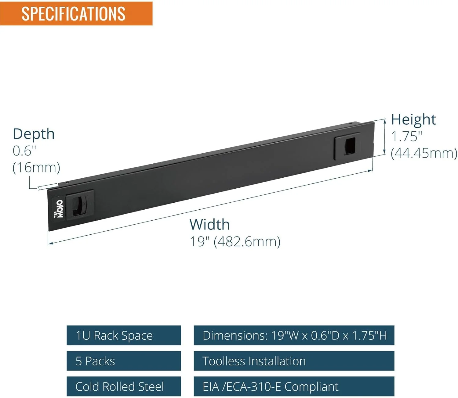 پنل خالی 1U Tecmojo، بسته 5 عددی، پنل خالی رک فولادی نورد سرد، صفحه نصب رک برای محفظه رک سرور 19 اینچی یا کابینت شبکه، نصب بدون ابزار، مشکی پنل خالی 1U Tecmojo، بسته 5 عددی، پنل خالی رک فولادی نورد سرد، صفحه نصب رک برای محفظه رک سرور 19 اینچی یا کابینت شبکه، نصب بدون ابزار، مشکی