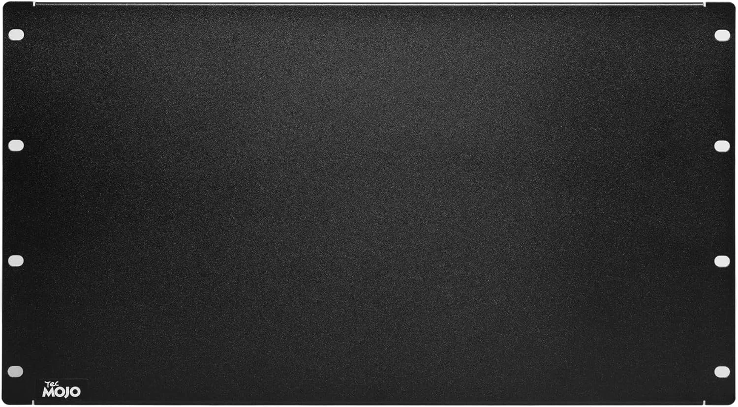 پنل خالی 6U Tecmojo، صفحه نصب رک برای رک سرور 19 اینچی، رک شبکه، محفظه ها و کابینت ها، جامد، مشکی