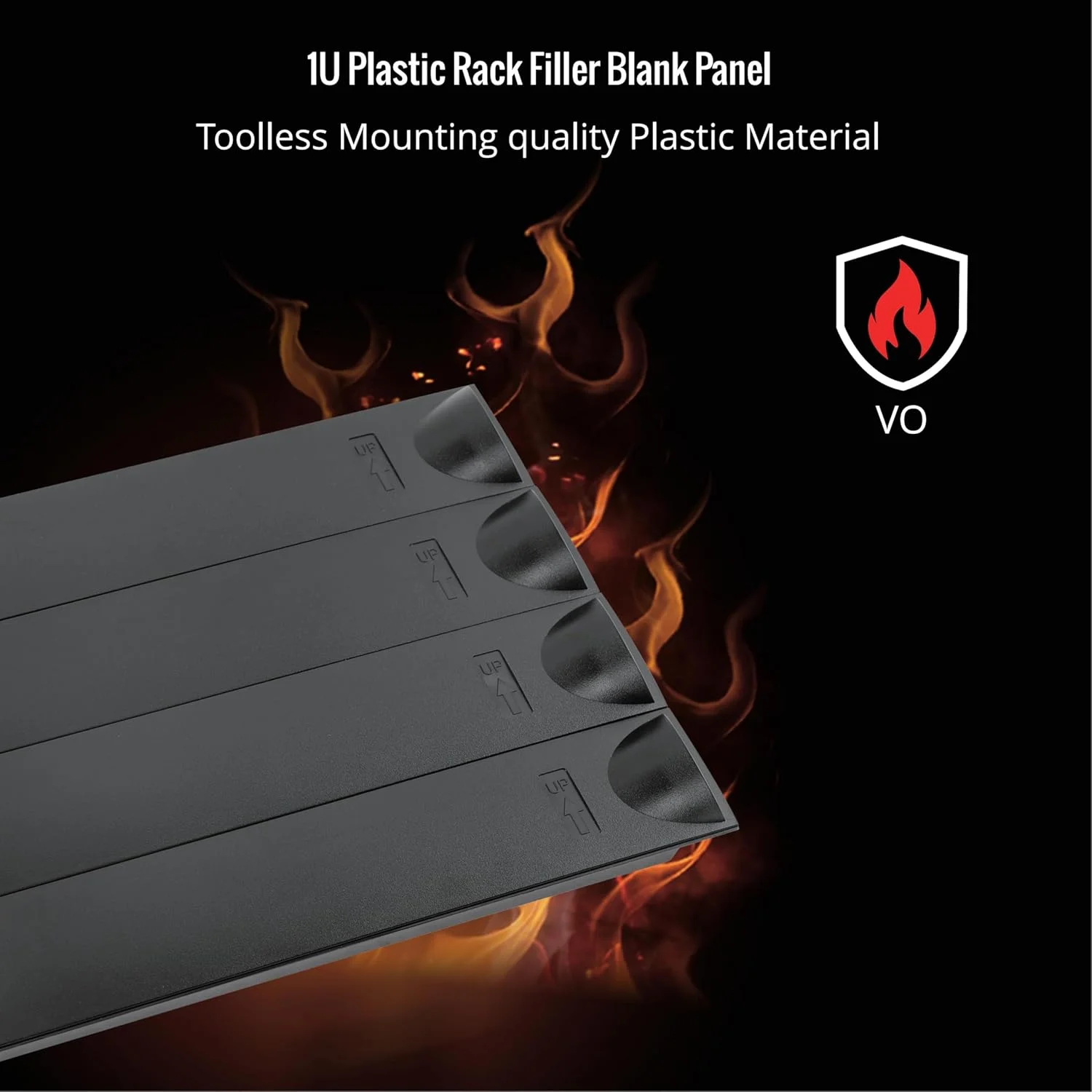 پنل خالی 1U Tecmojo، پنل خالی پلاستیکی رک، صفحه نصب رک برای محفظه رک سرور 19 اینچی یا کابینت شبکه، نصب بدون ابزار، مشکی (بسته 10 عددی)