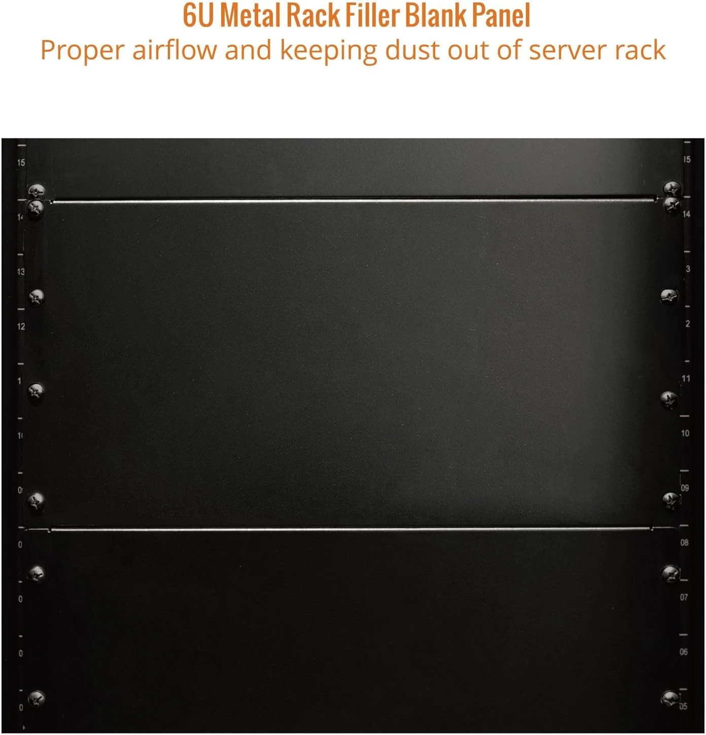 پنل خالی 6U Tecmojo، صفحه نصب رک برای رک سرور 19 اینچی، رک شبکه، محفظه ها و کابینت ها، جامد، مشکی