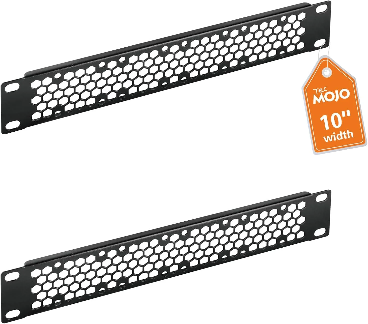 پنل رک خالی 1U تهویه دار Tecmojo، بسته 2 عددی، پرکننده پنل استیل برای رک سرور 10 اینچی، کابینت شبکه، مرکز داده، آزمایشگاه های خانگی، مشکی