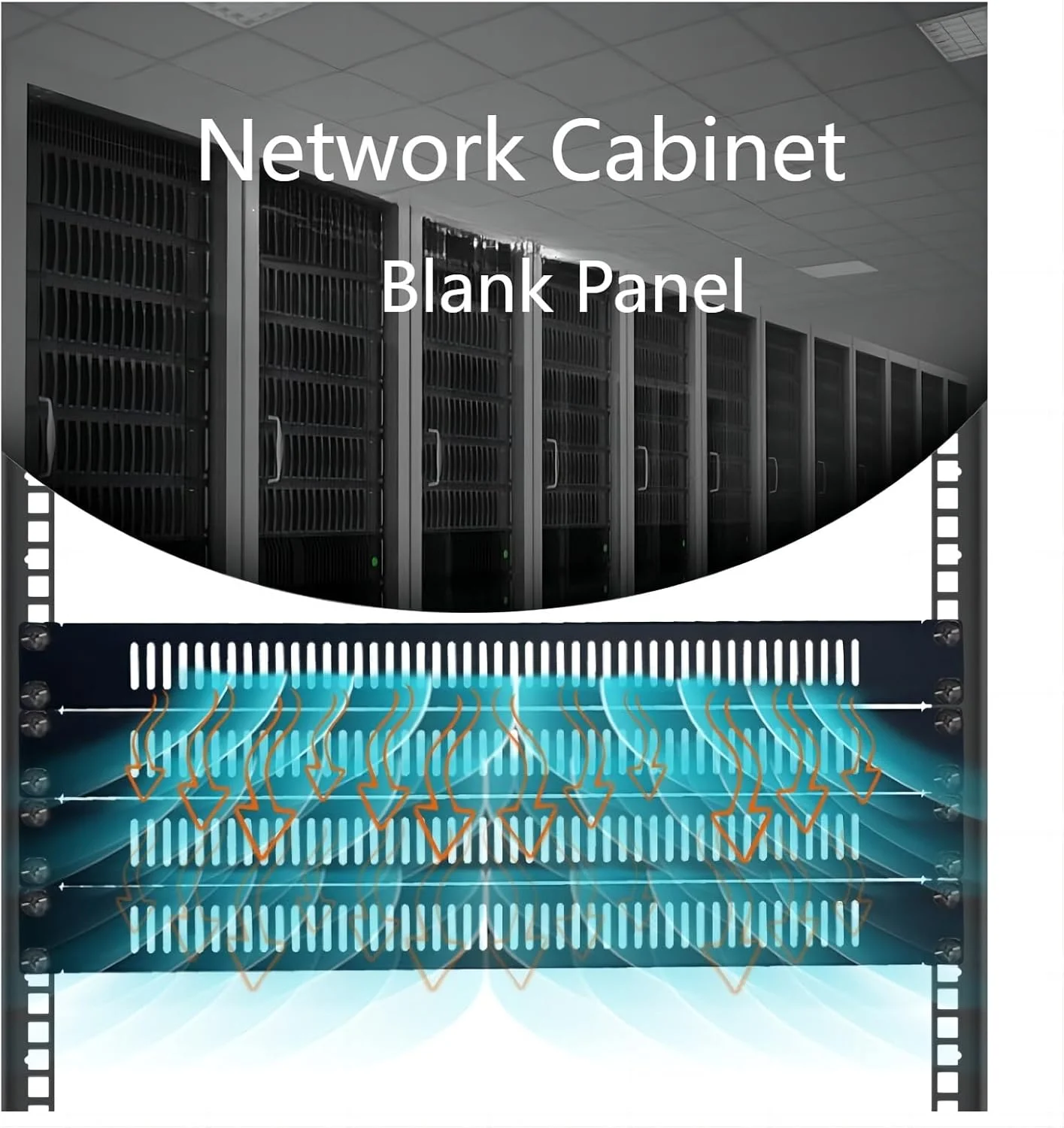 دو عدد پنل فاصله گذار رک خالی 1U با تهویه برای محفظه یا کابینت رک شبکه سرور 19 اینچی (همراه با پیچ های M6) دو عدد پنل فاصله گذار رک خالی 1U با تهویه برای محفظه یا کابینت رک شبکه سرور 19 اینچی (همراه با پیچ های M6)