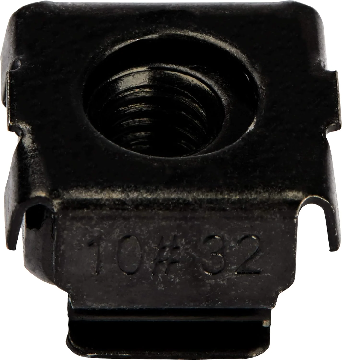 مهره قفسی 10-32 استار تک - بسته 50 عددی - مهره های گیره ای نصب رک - برای رک سرور سوراخ مربعی - مشکی (CABCAGENUTS1032)