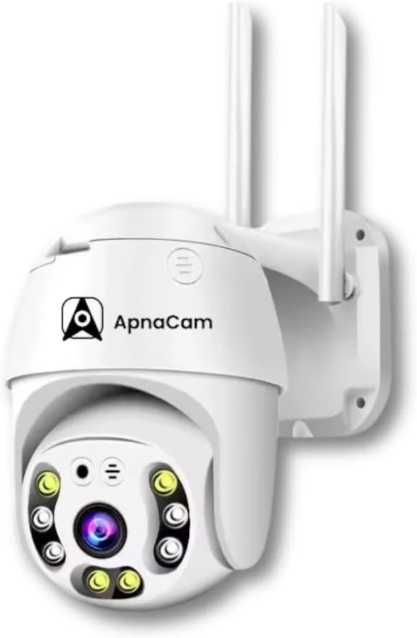 دوربین مداربسته هوشمند 4 مگاپیکسل Full HD وای فای IP66 PTZ چرخشی با قابلیت چرخش و زوم، دارای صدای دو طرفه، تشخیص حرکت و ضد آب