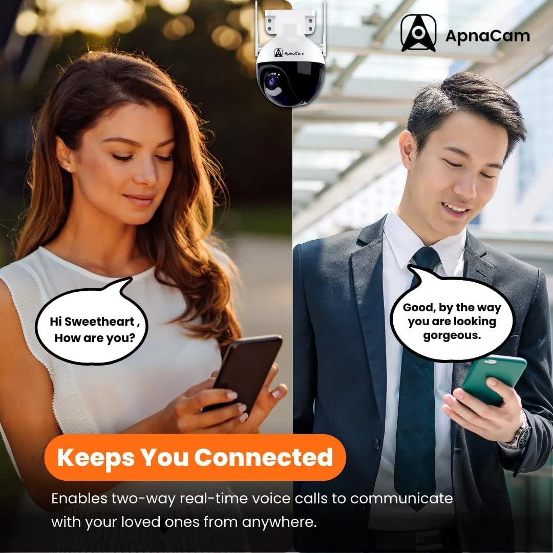 دوربین وای فای PTZ فول اچ دی 1080p آپناکم مناسب فضای باز | صدای دو طرفه | دید در شب رنگی | آلارم | هشدار حرکت | پشتیبانی از کارت SD | چرخش 352 درجه | دوربین امنیتی فضای باز