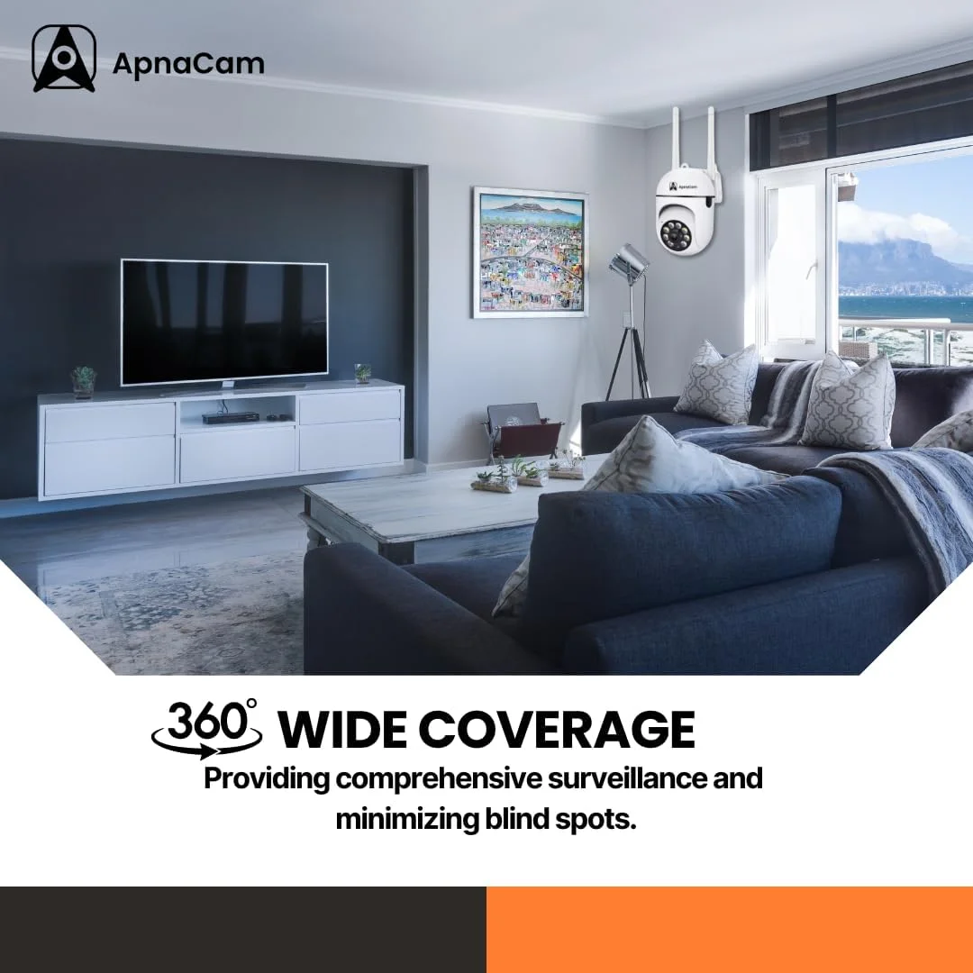 دوربین مداربسته بی سیم ApnaCam PTZ | دید در شب رنگی | نظارت زنده | صدای دو طرفه | هشدار تشخیص حرکت | دوربین امنیتی داخلی دوربین مداربسته بی سیم ApnaCam PTZ | دید در شب رنگی | نظارت زنده | صدای دو طرفه | هشدار تشخیص حرکت | دوربین امنیتی داخلی