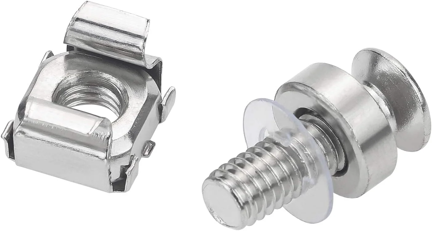 بسته 30 عددی مهره قفسی، پیچ و واشر M6 x 20mm برای رک سرور، قفسه رک سرور، روترها (نقره ای) بسته 30 عددی مهره قفسی، پیچ و واشر M6 x 20mm برای رک سرور، قفسه رک سرور، روترها (نقره ای)