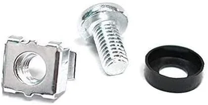 مهره قفسی و پیچ رک DKURVE® M6 x 16mm | پیچ های نصب رک، مهره قفسی و واشرهای لاستیکی برای کابینت سرور، رک های شبکه، روترها و قفسه ها (بسته 60 عددی) مهره قفسی و پیچ رک DKURVE® M6 x 16mm | پیچ های نصب رک، مهره قفسی و واشرهای لاستیکی برای کابینت سرور، رک های شبکه، روترها و قفسه ها (بسته 60 عددی)