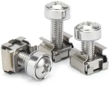 مهره قفسی و پیچ رک DKURVE® M6 x 16mm | پیچ های نصب رک، مهره قفسی و واشرهای لاستیکی برای کابینت سرور، رک های شبکه، روترها و قفسه ها (بسته 100 عددی) مهره قفسی و پیچ رک DKURVE® M6 x 16mm | پیچ های نصب رک، مهره قفسی و واشرهای لاستیکی برای کابینت سرور، رک های شبکه، روترها و قفسه ها (بسته 100 عددی)