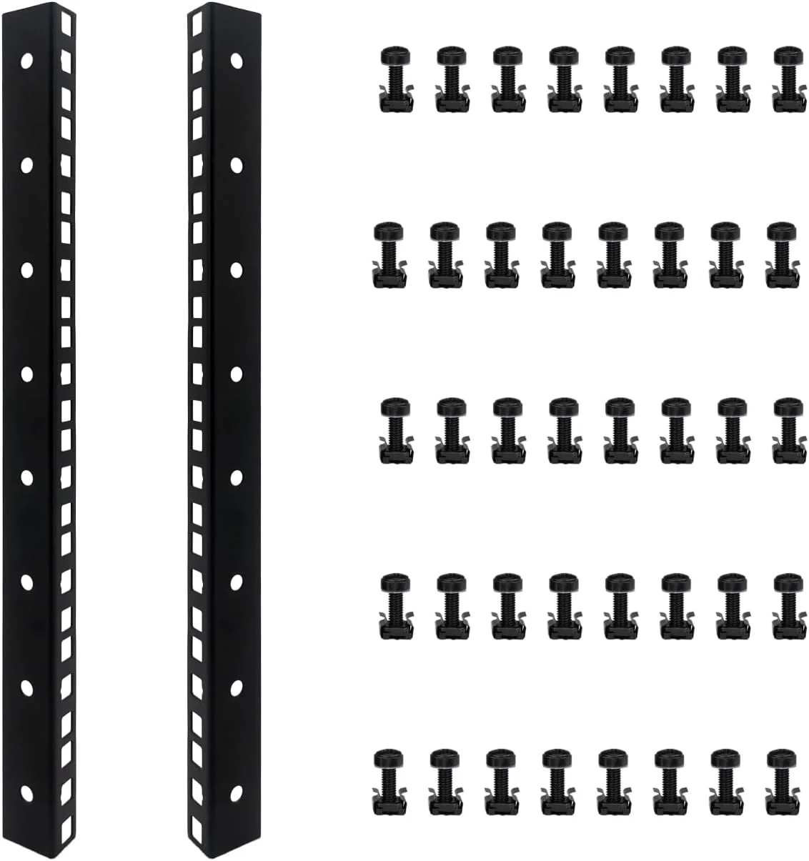 ریل رک 8U به همراه پیچ و مهره M6 برای رک های سرور و سوئیچ شبکه