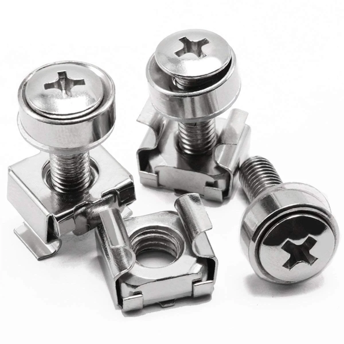 بسته 60 عددی پیچ و مهره قفسی M6 x 16mm برای رک سرور