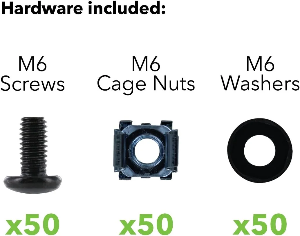 مهرههای قفسی و پیچهای M6 NavePoint برای قفسهها و کابینتهای سرور - بسته 50 عددی نصب رک مهرههای قفسی و پیچهای M6 NavePoint برای قفسهها و کابینتهای سرور - بسته 50 عددی نصب رک