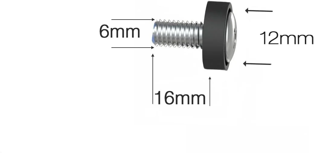 بسته 60 عددی پیچ و مهره قفسی M6 x 16mm برای قفسه سرور و رک