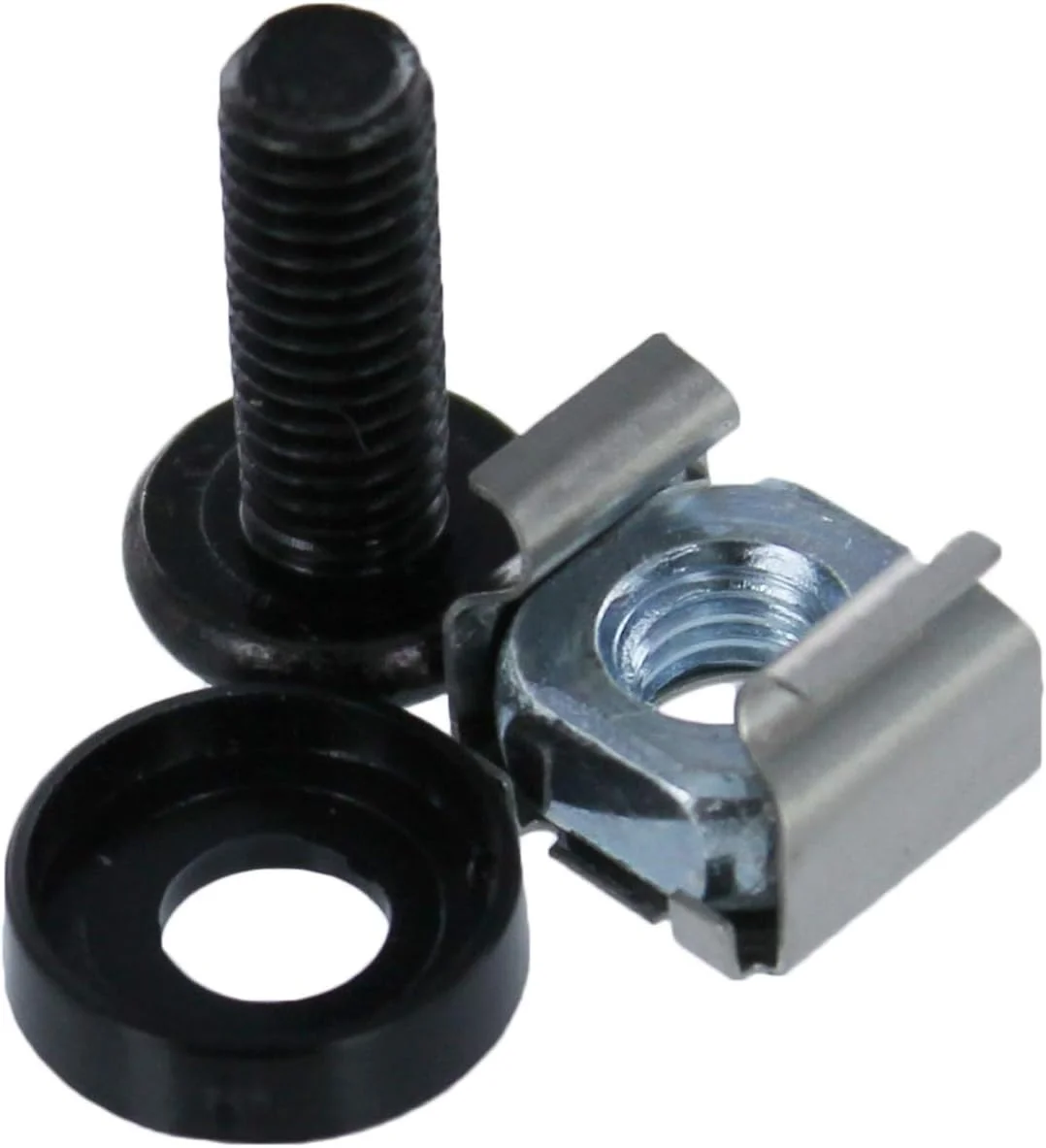 مهره و پیچ قفسی M6 نیوپوینت برای قفسه های رک سرور - بسته 100 عددی