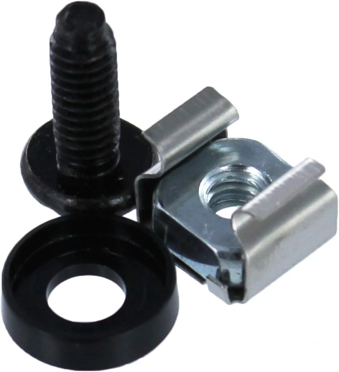 مهره های قفسی و پیچ های M5 نیوپوینت برای قفسه های سرور و کابینت ها - بسته 100 عددی نصب رک