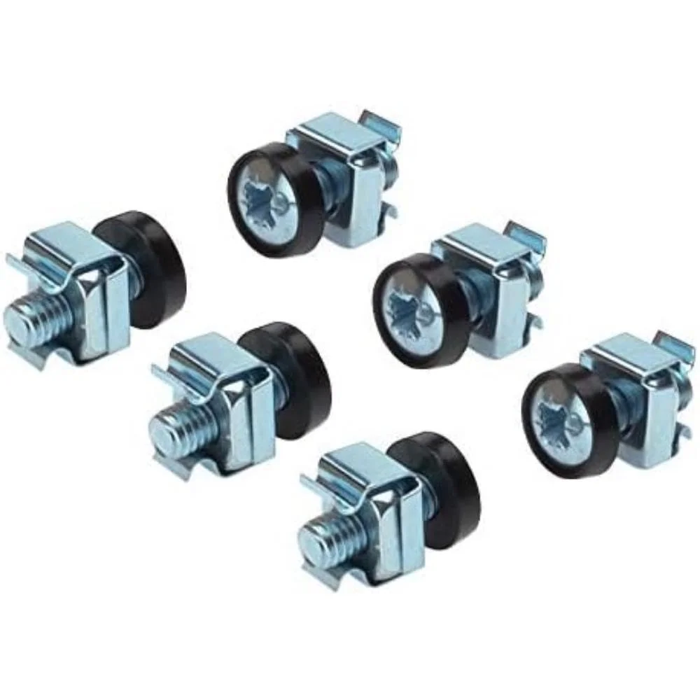 کیت نصب رک سیم ممتاز 50 عدد پیچ M6، 50 عدد مهره، 50 عدد دیسک پلاستیکی