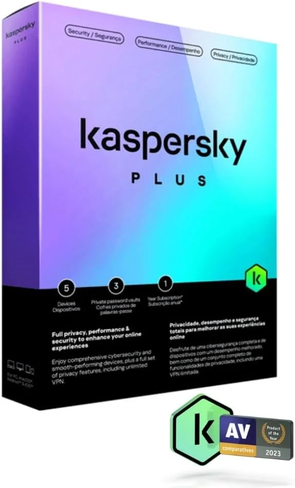 جعبه Kaspersky Plus برای ۵ دستگاه، ۱ ساله (بدون CD)