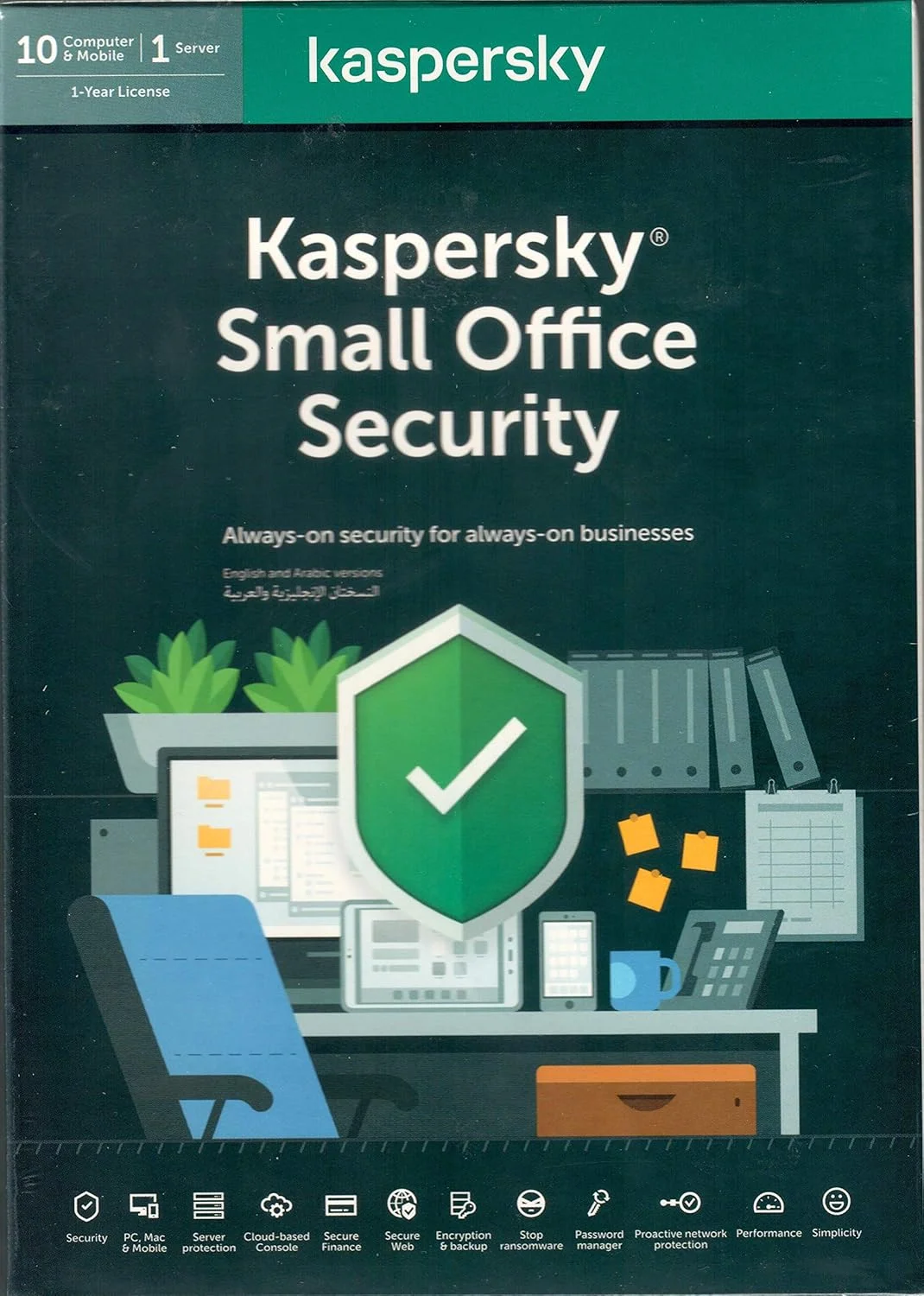 Kaspersky Small Office Security-21 (10 دسکتاپ + 10 موبایل + 1 سرور)