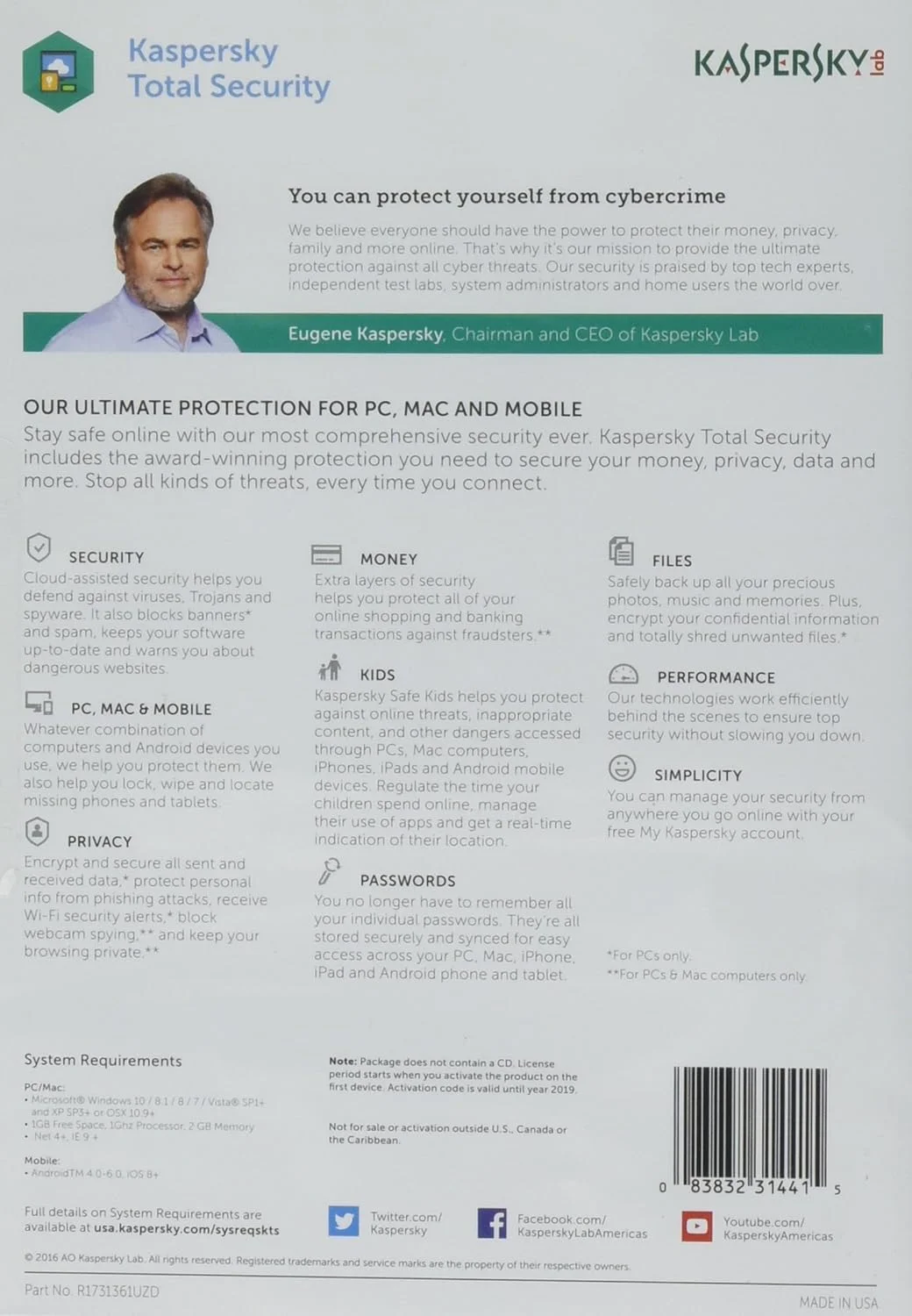 محافظت کامل کسپرسکی برای 3 دستگاه - نسخه 2020 محافظت کامل کسپرسکی برای 3 دستگاه - نسخه 2020