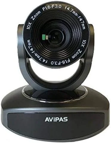 دوربین PTZ با زوم 10 برابر AViPAS AV-1081G HDMI با پخش زنده IP - خاکستری تیره