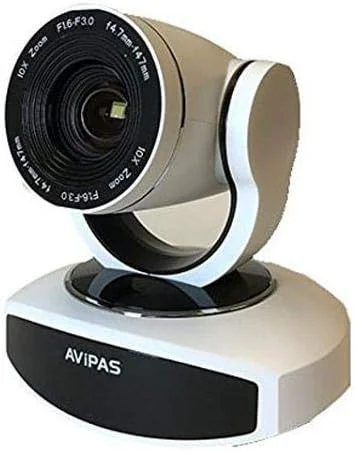 دوربین PTZ مدل AViPAS AV-1081W با کیفیت Full HD و زوم 10 برابر، خروجی HDMI و قابلیت استریم زنده IP - رنگ سفید