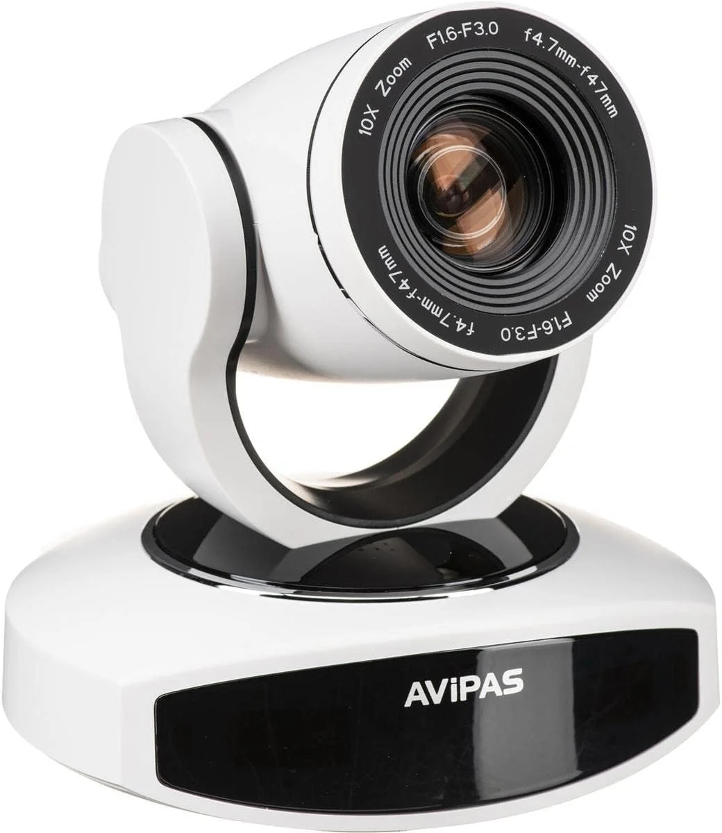 دوربین PTZ مدل AViPAS AV-1281W با زوم اپتیکال 10X و خروجی HDMI و قابلیت PoE - رنگ سفید