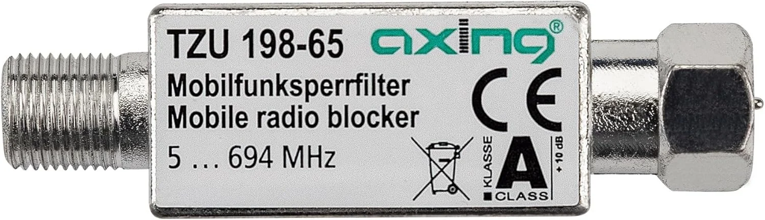 فیلتر مسدود کننده تلفن همراه Axing TZU 198-65 LTE 5G (5-694 مگاهرتز)