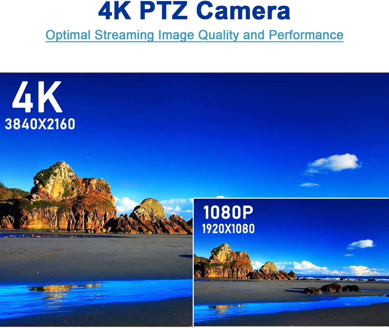 دوربین 4K PTZ آوکانس، دوربین PTZ با کیفیت 4K و نرخ 30 فریم بر ثانیه، با خروجی HDMI SDI USB IP مناسب برای پخش زنده با کیفیت بالا، قابلیت ارتقا NDI